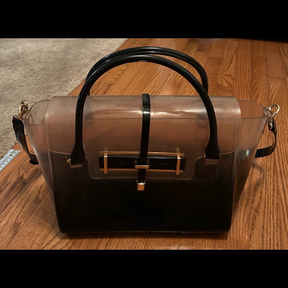 Vince Camuto Ombre Jelly Crossbody bag, blk/clear